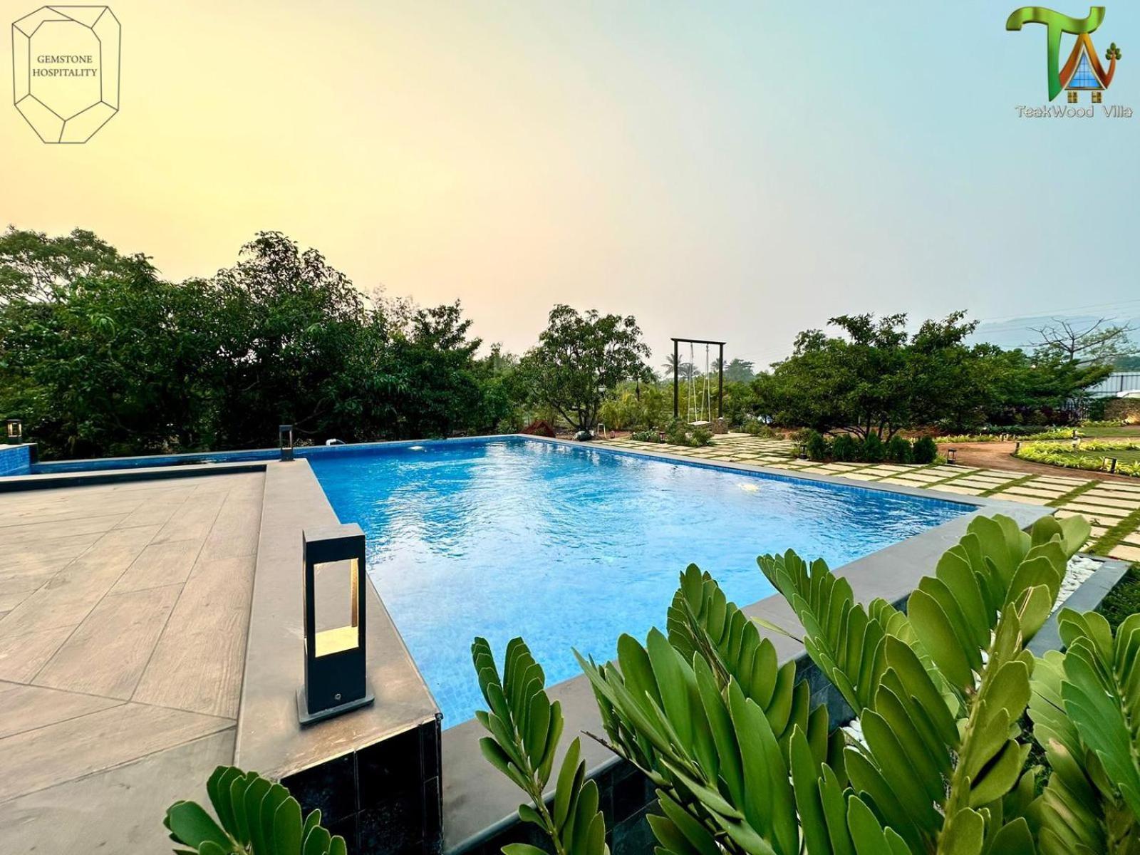 Luxurious 3Bhk W//Pool Teakwood Villa By Gemstone Hospitality 阿里巴格 外观 照片